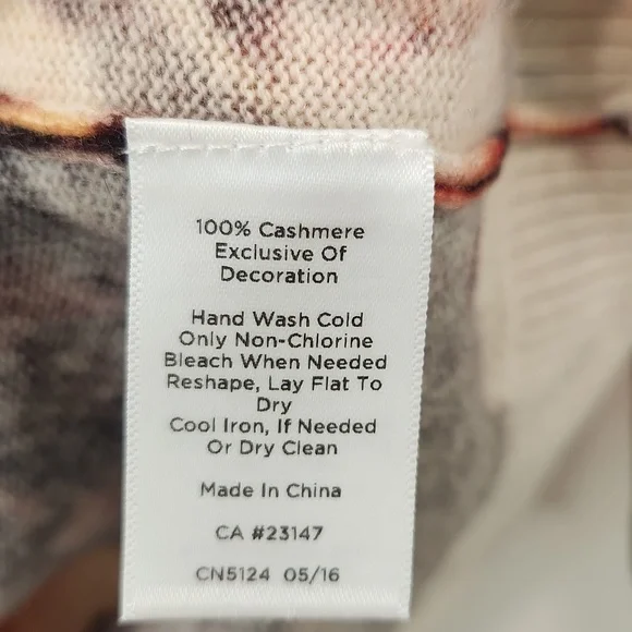 Talbots Petite Floral Cashmere Sweater - Picture 3 of 3